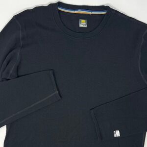 Meriwool Layers 250g Mens Merino Wool Long Sleeve Base Layer Shirt Black Large